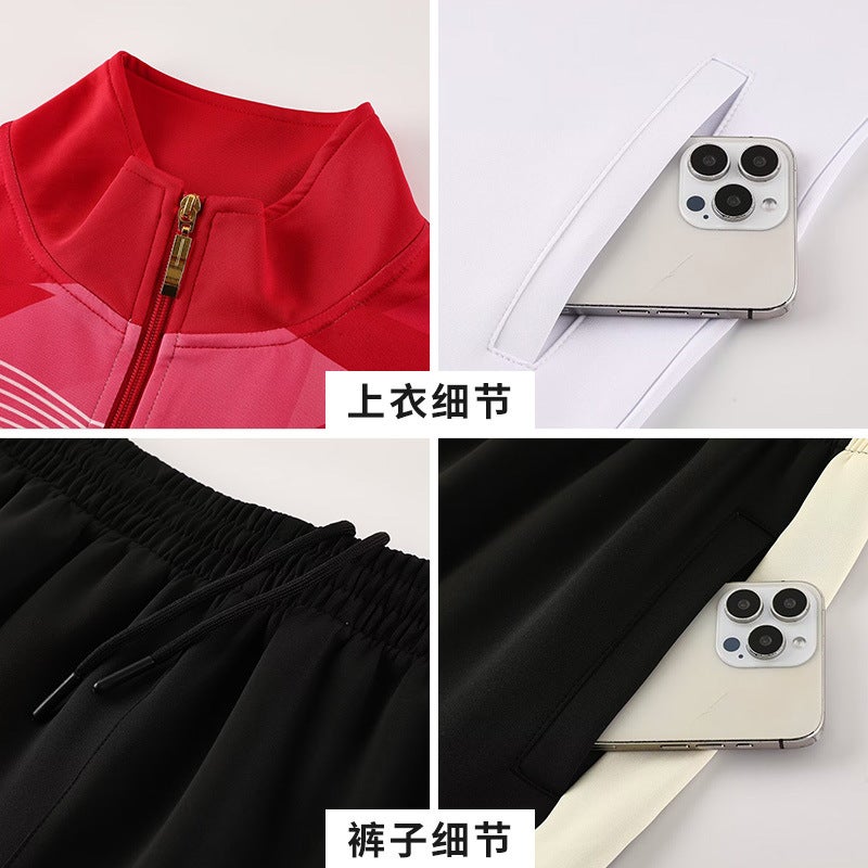 Long Sleeve Sports Suit Adult Children'S Training Suit Competition Suit Running Group Buying Jacket Top Badminton Suit For Men And Women - Image 5